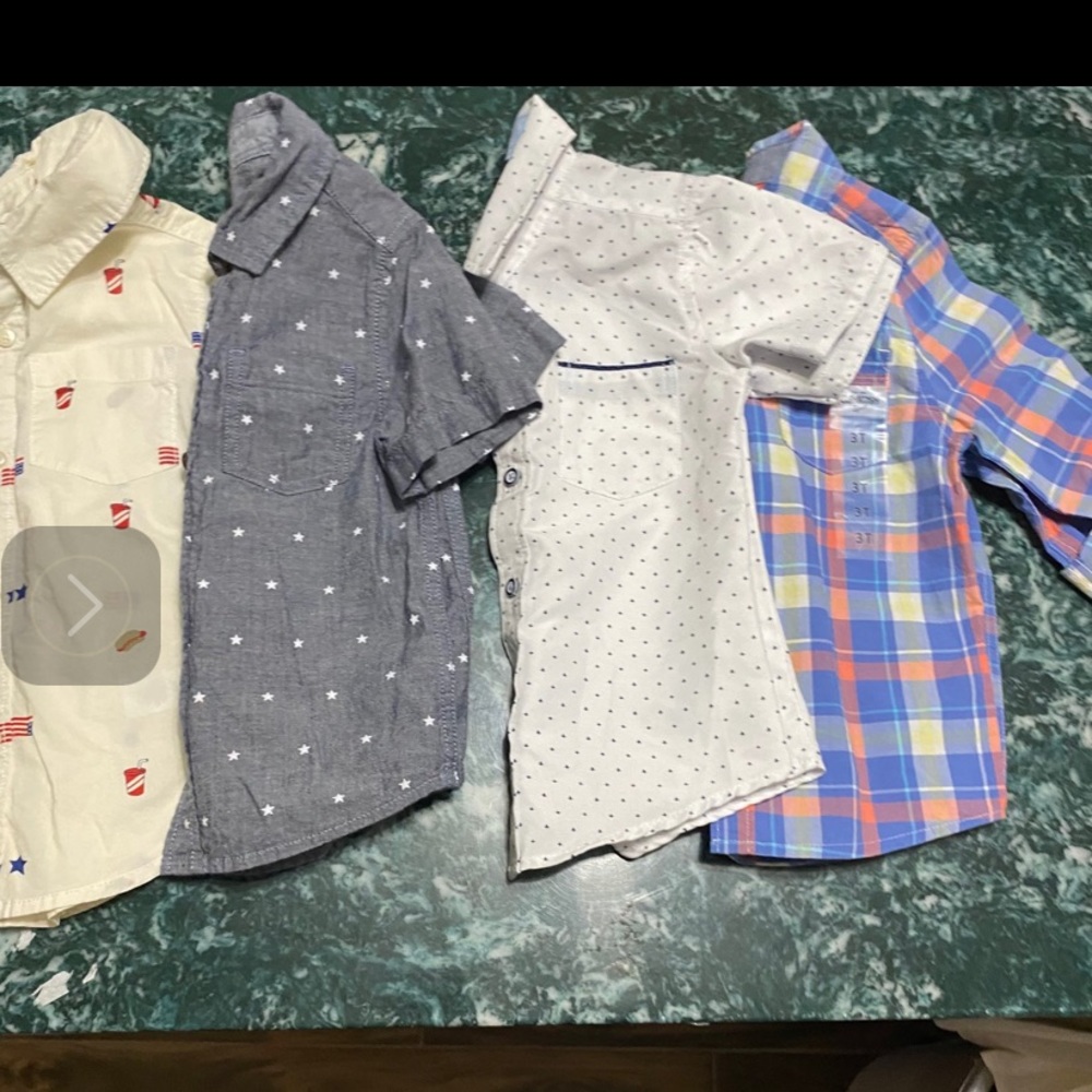 3T toddler boys button down short sleeve bundle
